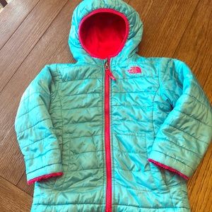 Girls North Face reversible winter coat size 4T